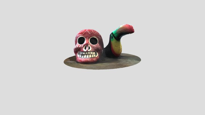 Sugar Skull & Toucan 3D Model