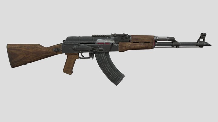 AK-47 | High Poly | PBR | FBX 3D Model