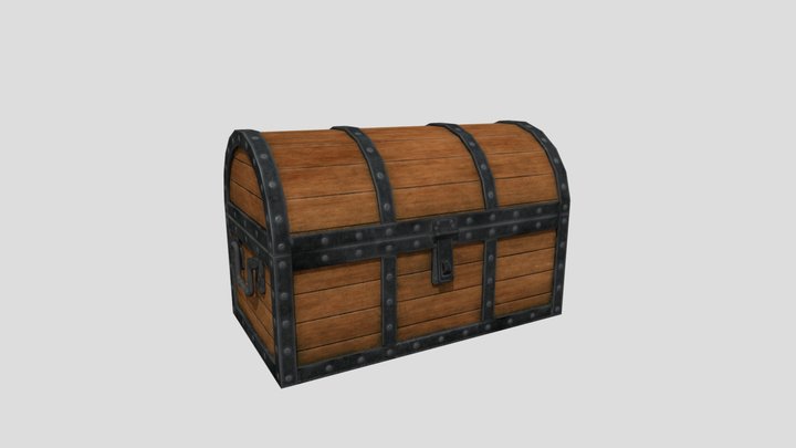 Wood Chest 3D Model