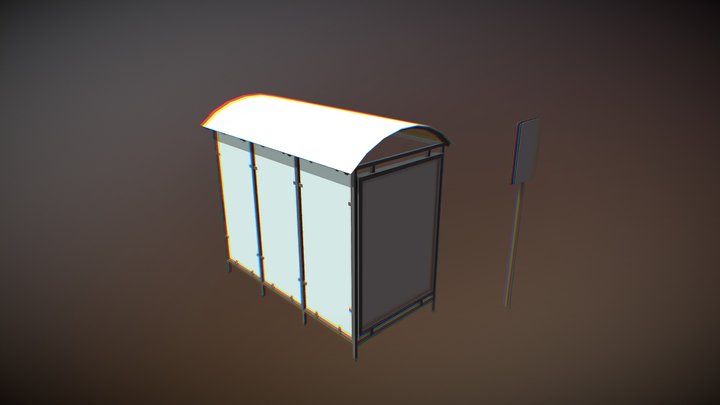 Bus Stop 3D Model