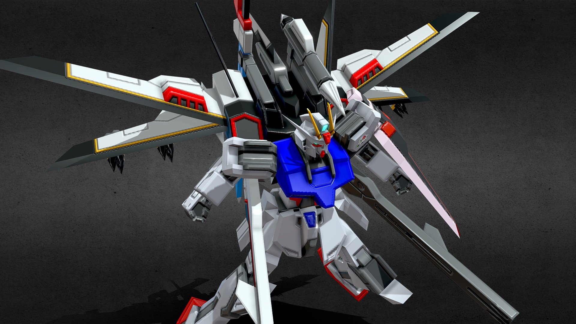 ストライクルージュ(オオトリ装備)/MBF-02 Strike Rouge Ootori - Download Free 3D model ...