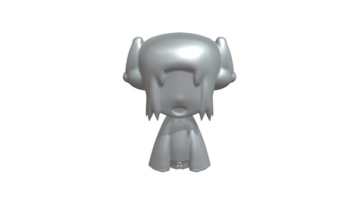 Cartoon character with headphones 3D Model
