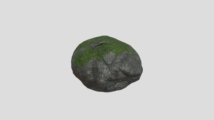 Rock Moss Boulder – Free 3D Model STL