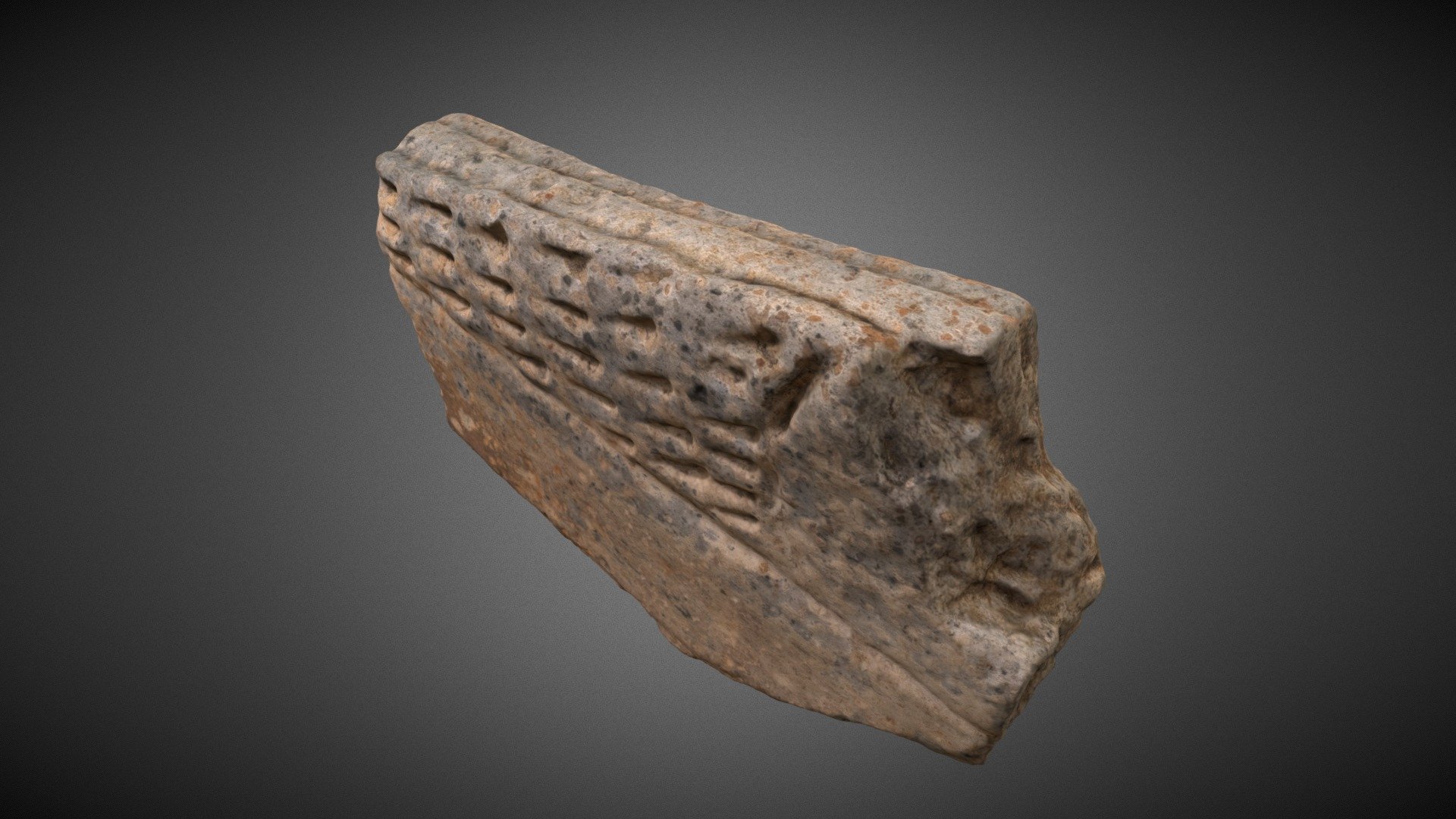 Grooved and incised rim piece