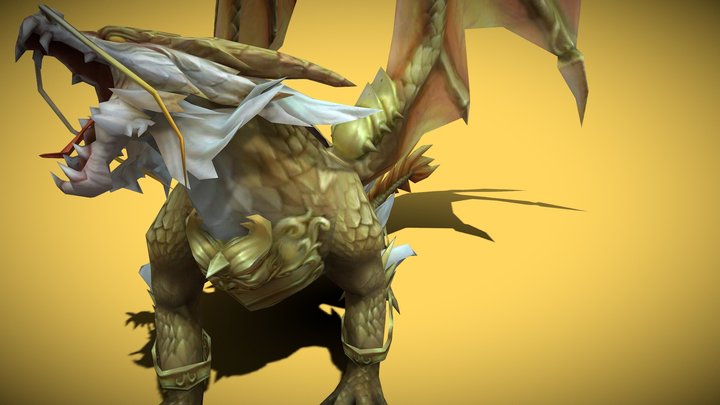 Golden Finch Dragon 3D Model