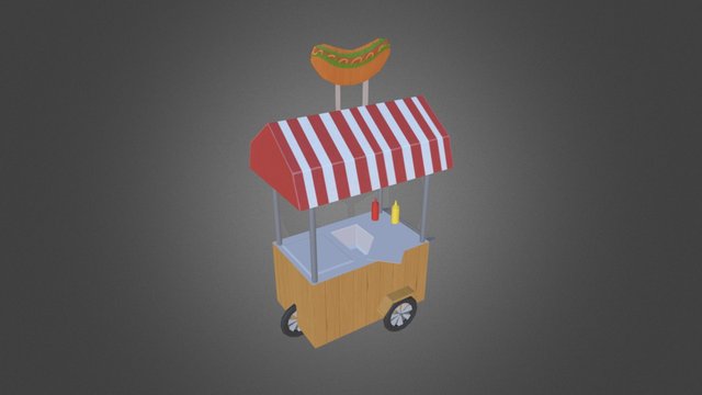 Hotdog Stand 3D Model