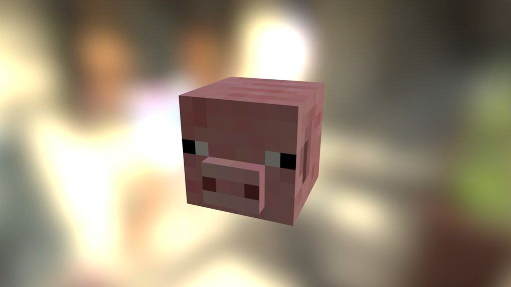 Minecraft Pig Head Download Free 3D model by Alex_F