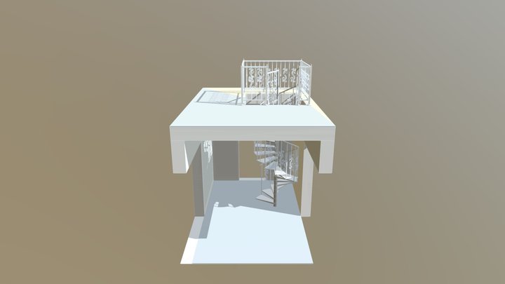 Лестница и перила Екатериновка 3D Model