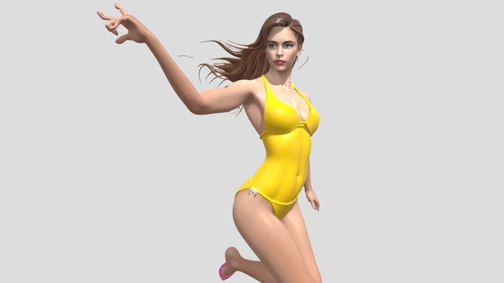 old test girl mesh 3D Model