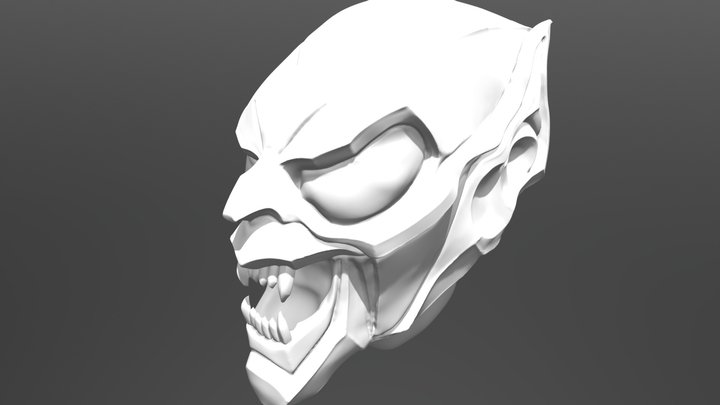 Green goblin mask 3D Model
