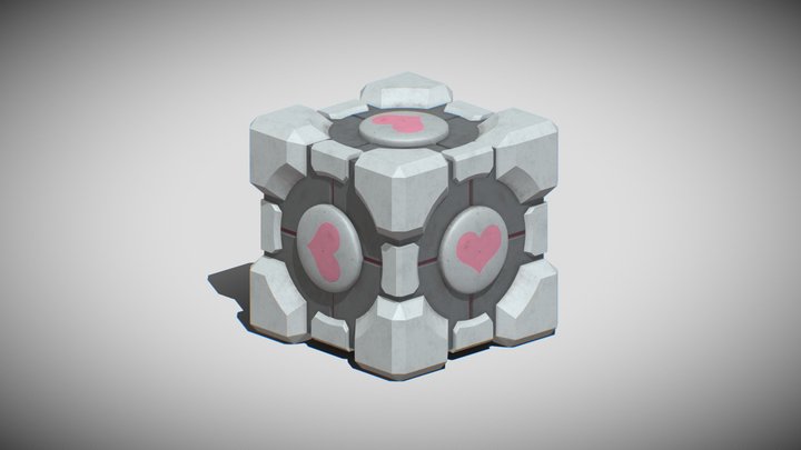 Companion Cube - Dirty 3D Model