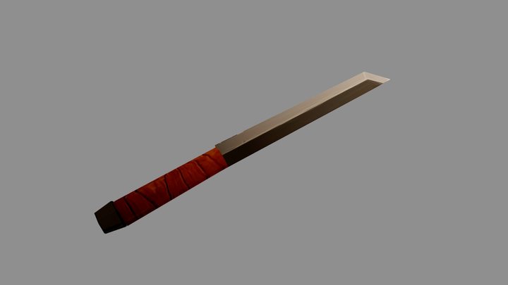 LowPoly Gameready Knife 3D Model