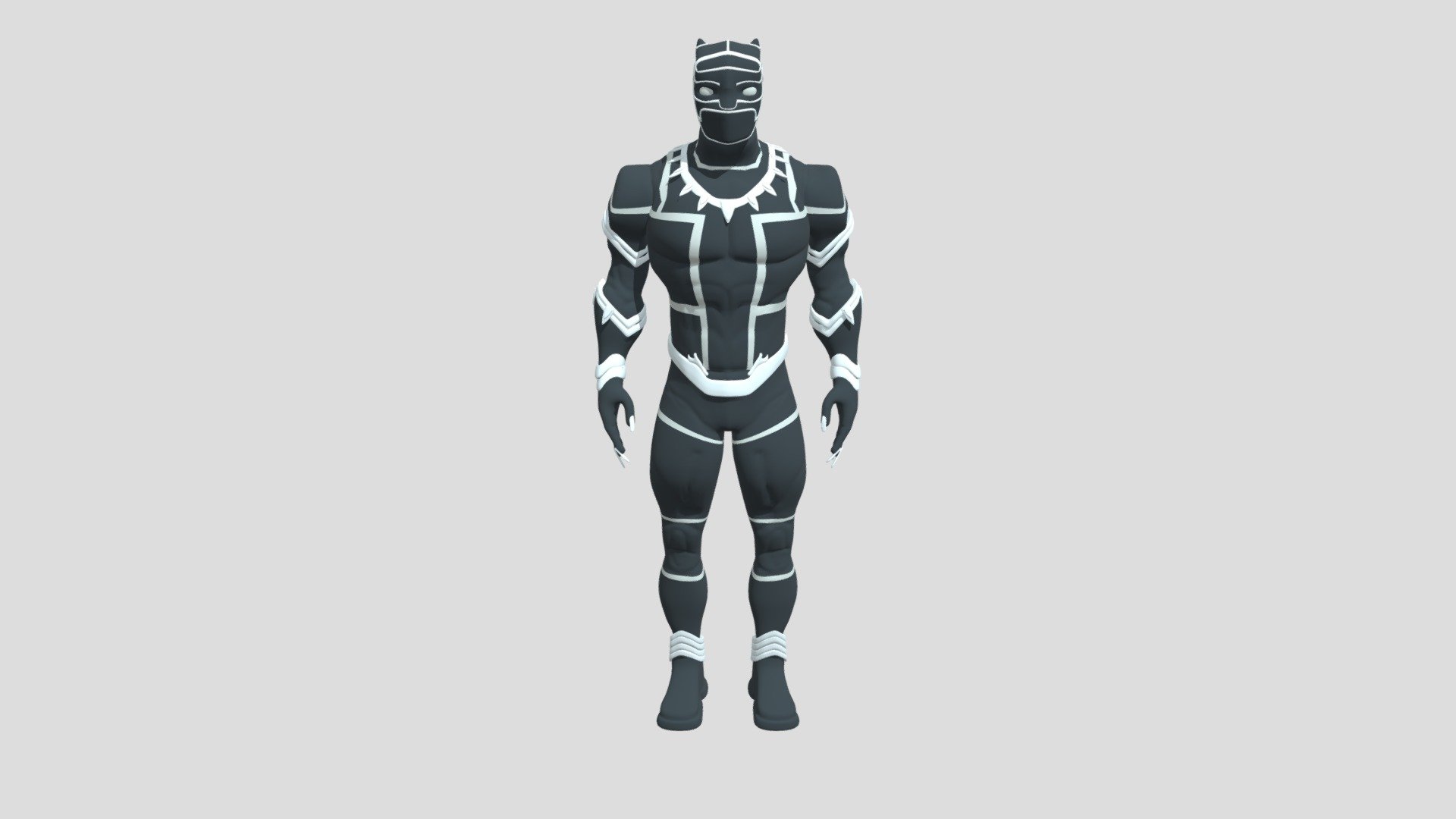 Marvel Comics Pantera Negra - Buy Royalty Free 3D model by ...