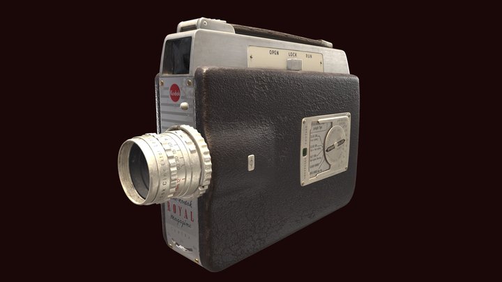 Cine-Kodak Royal 16mm Magazine Camera 3D Model