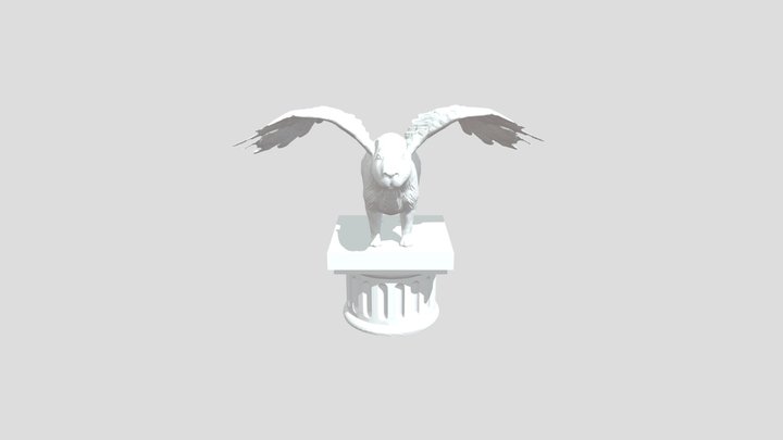 Winged Capybara 3D Model