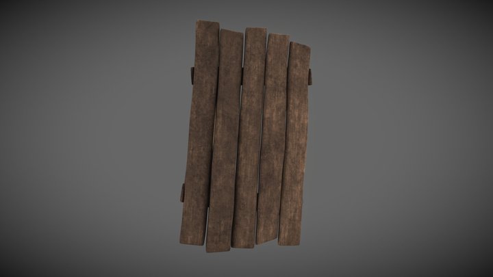 Wooden Shield V1 3D Model