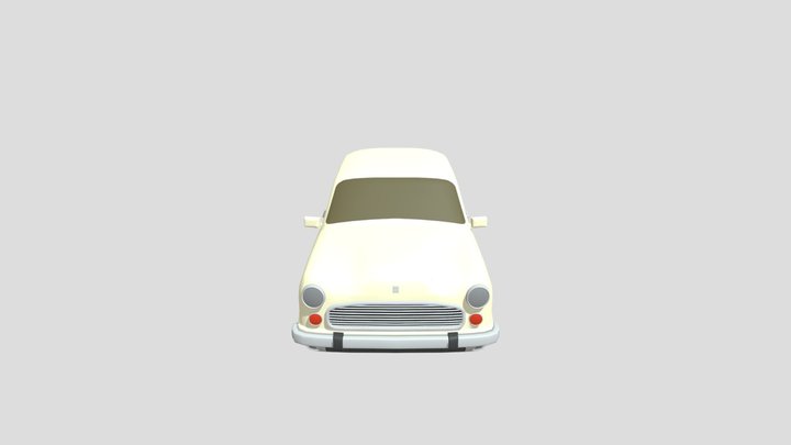 Hindustan Ambassador lowpoly for 3D-printing