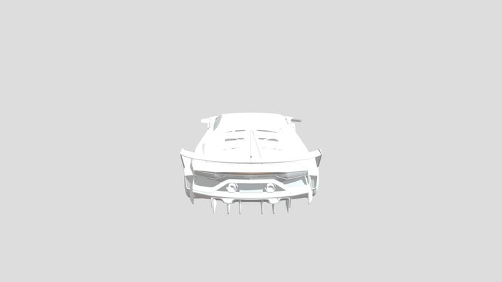 Lamborghini Aventador GT EVO Silhoutte 1 3D Model