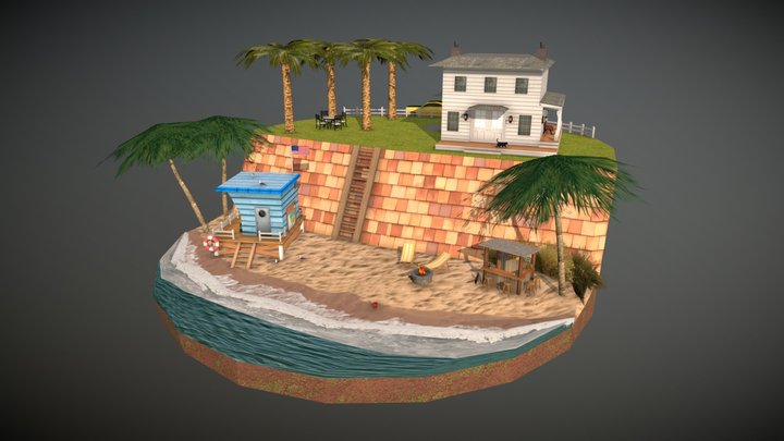 By The Ocean - Diorama Assignment Howest 3D Model