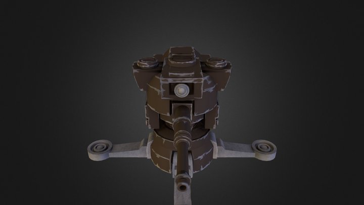 Artillery Gun 3D Model