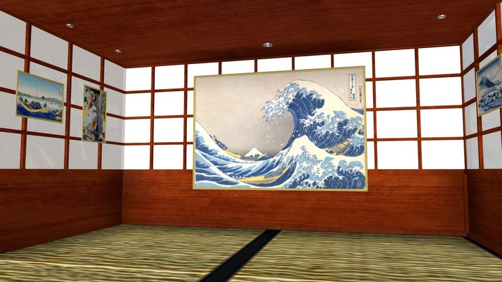 Konstutställning: Katsushika Hokusais 3D Model
