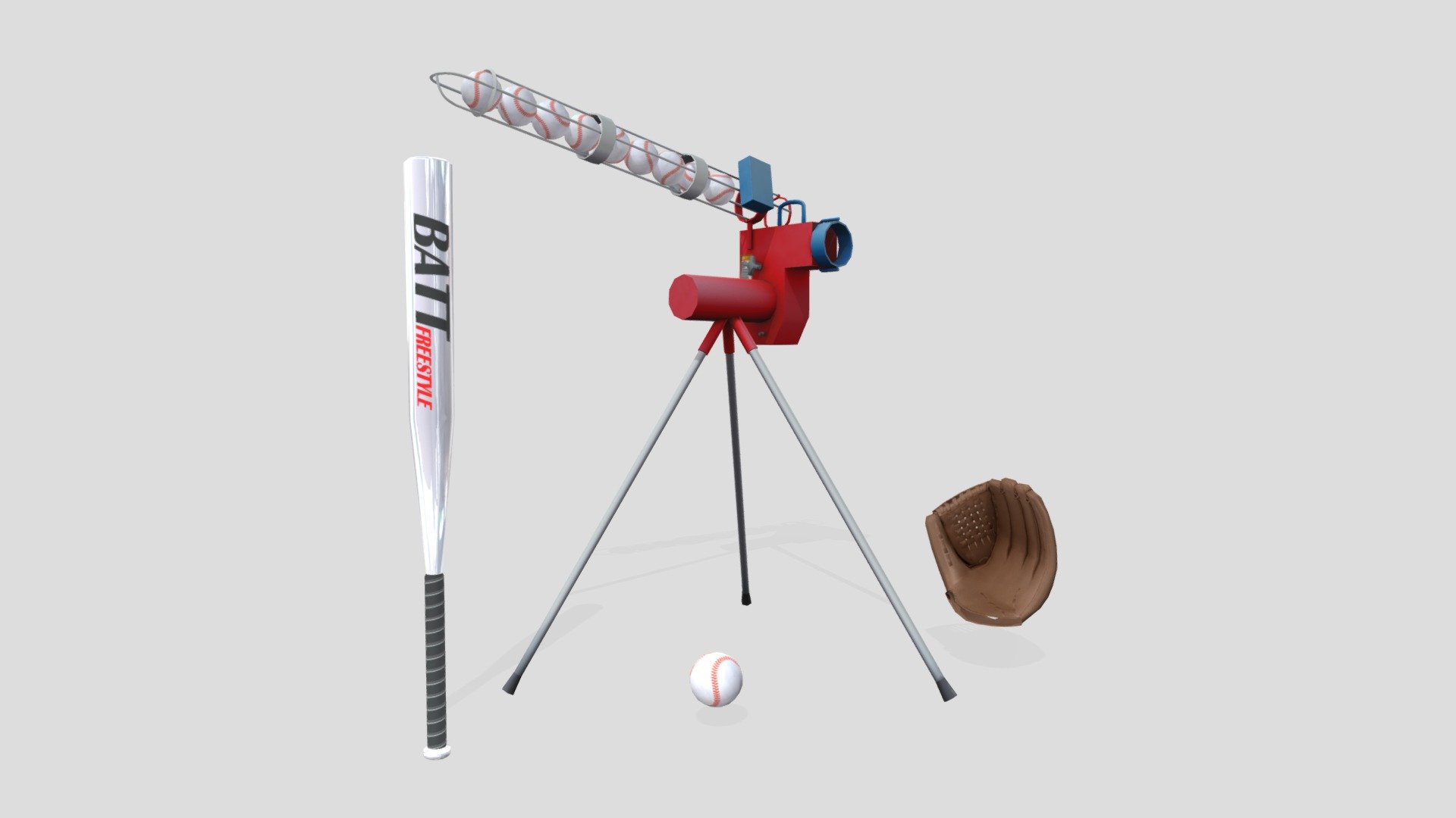 Softball tools 3D model by Batrish [785fcb8] Sketchfab