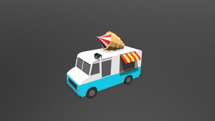 Ice Cream Truck 3D Model