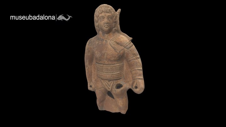 Llàntia amb forma de gladiador. Museu Badalona 3D Model