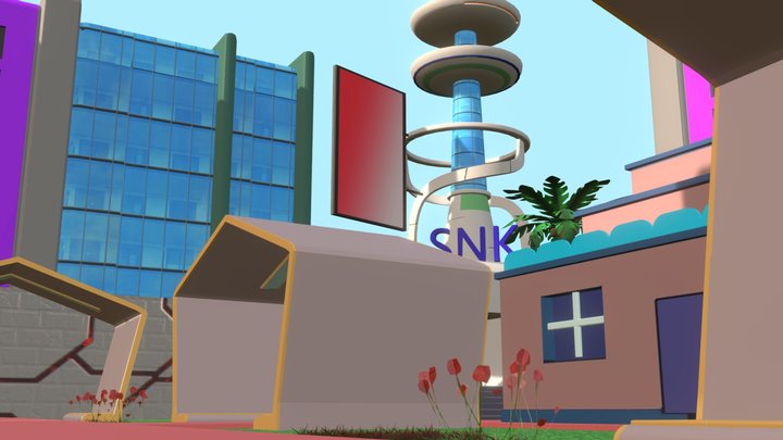 sci fi middle stylized 3D Model