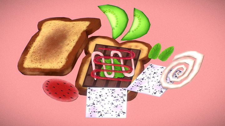 Sweet Sandwich 3D Model