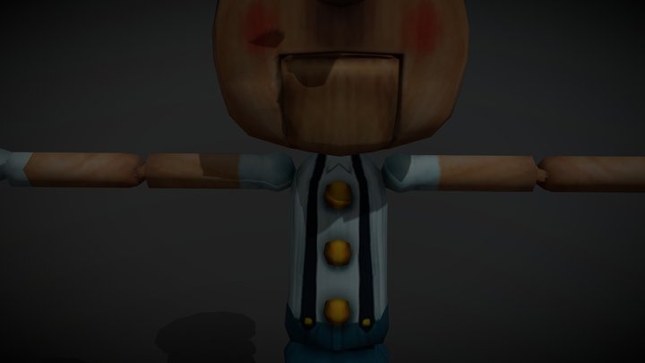 Pinocchio From Shrek (Rigged) 3D Model