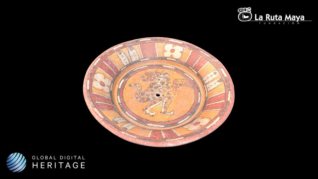 Tripod Plate with Jaguar Scene