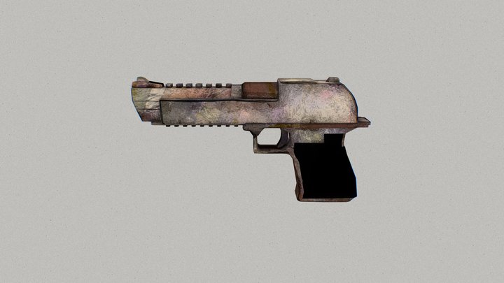 Painted Deagle 3D Model