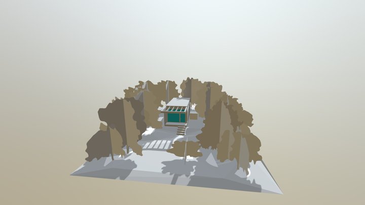 Wood House 3D Model