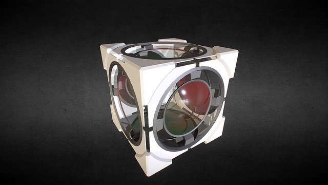 Reflective Cube 3D Model