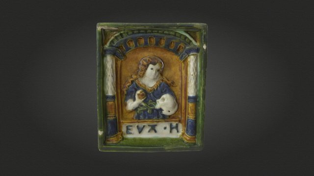 Ofenkachel mit Eva / Stove tile depicting Eve