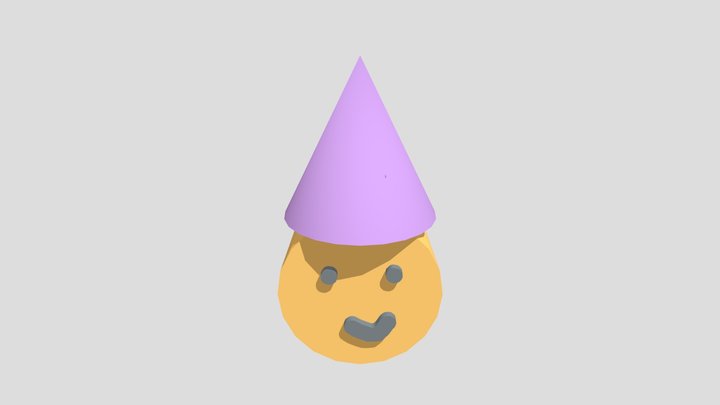 Cylinder Smiley face 3D Model