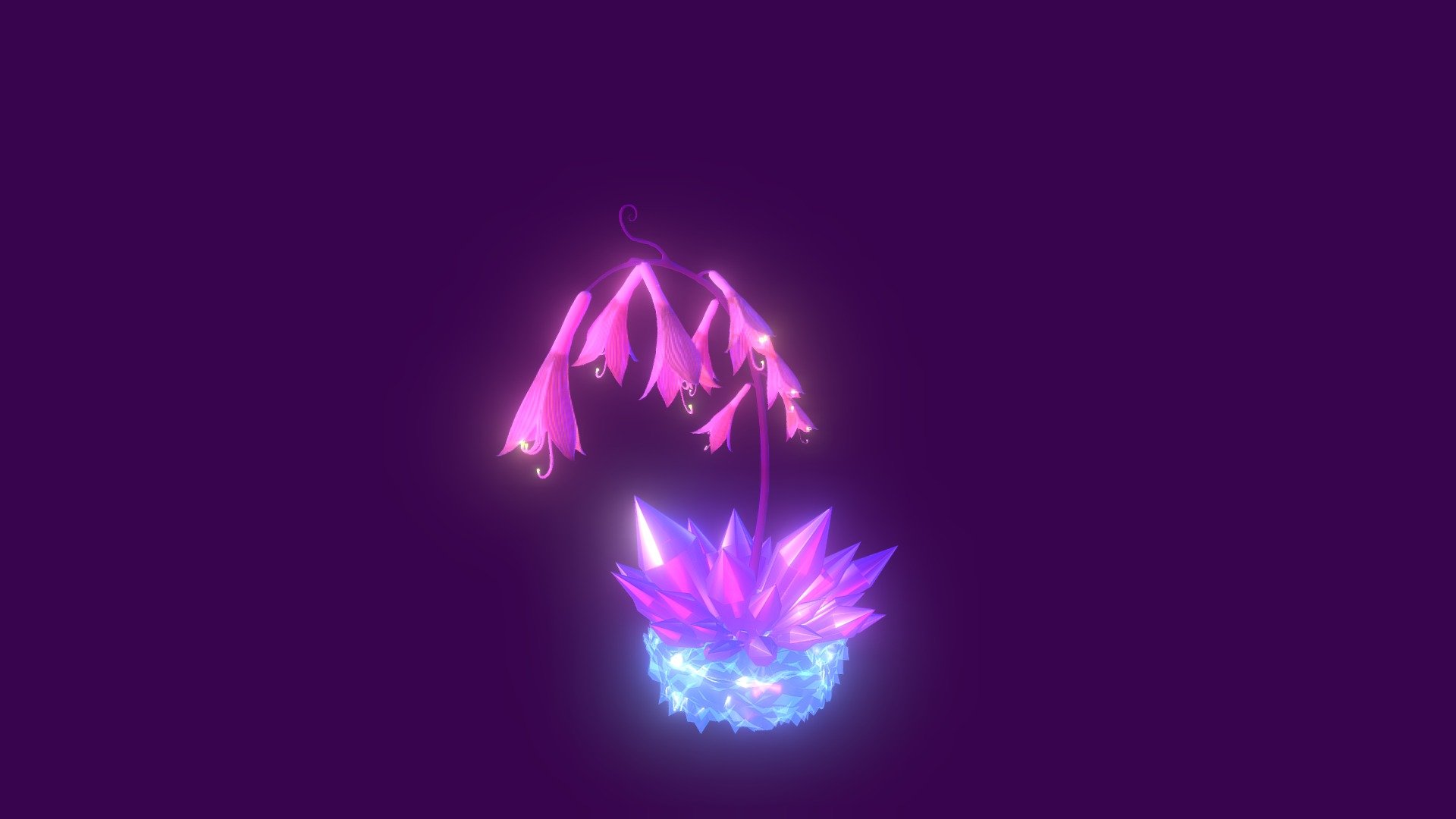 Magical Flower rigged animated