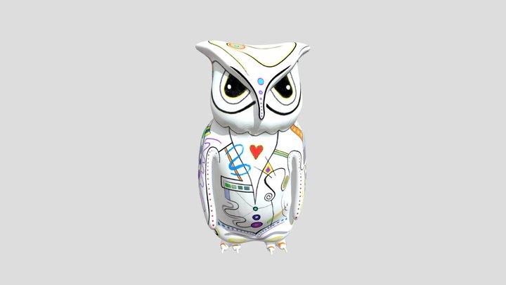 Bad Owl Loves You 3D Model
