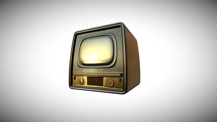 Old Analog Television 3D Model
