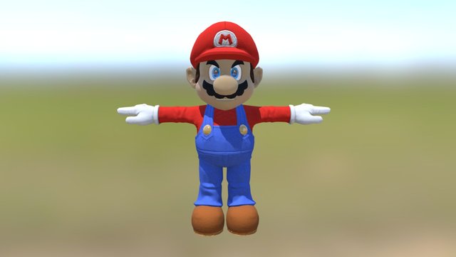 Mario for Super Smash Unity 3D Model
