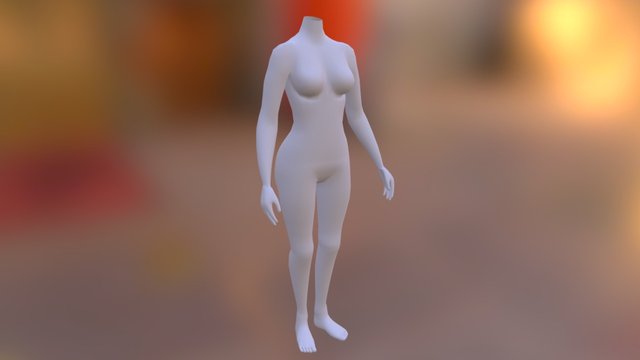 Female Body Template 3D Model