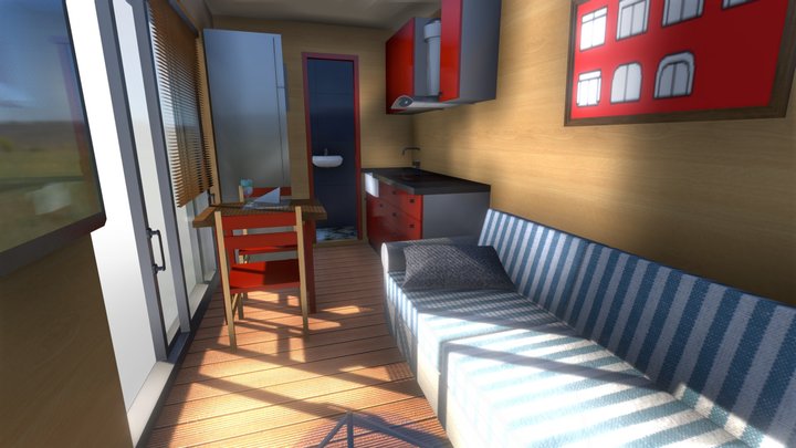 Shipping Container Dream House - example =) 3D Model
