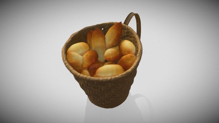 A basket of pies 3D Model