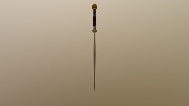 Medium poly sword 3D Model