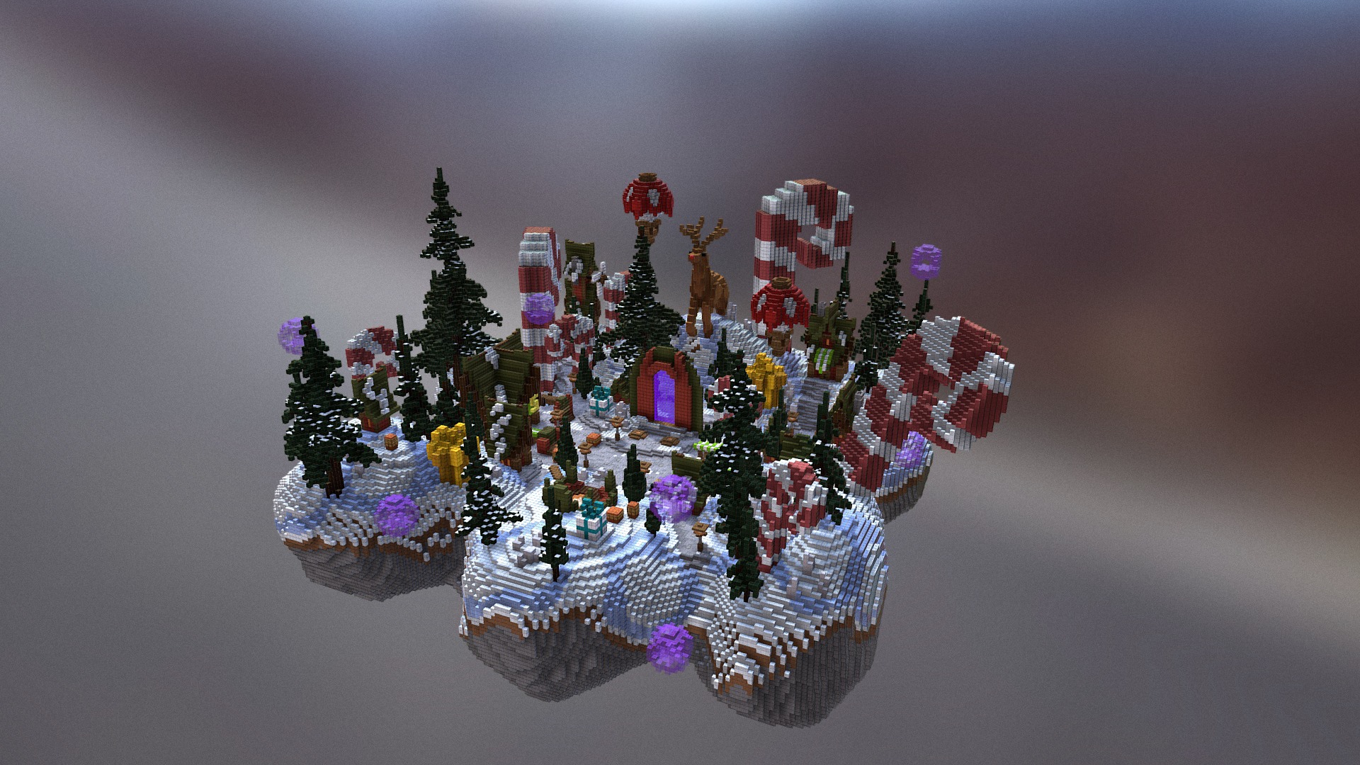 3D model WinWinter Lobby - This is a 3D model of the WinWinter Lobby. The 3D model is about a small christmas tree.