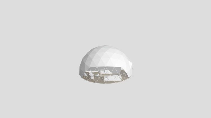 Geodome 9.5. FURNITURE LAYOUT 3D Model