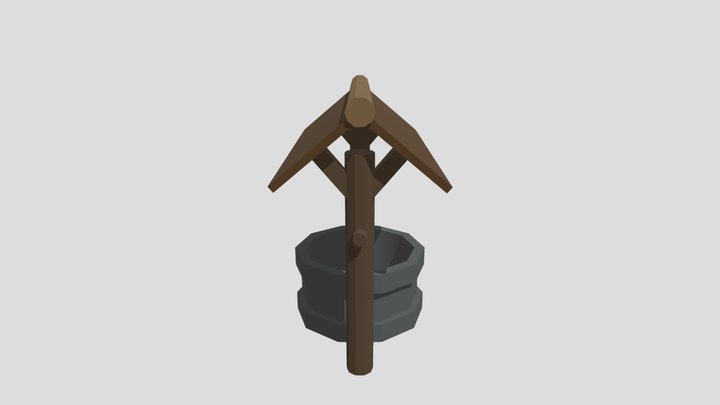 Low-Poly Well 3D Model
