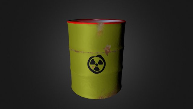 Toxic Metal Barrel 3D Model