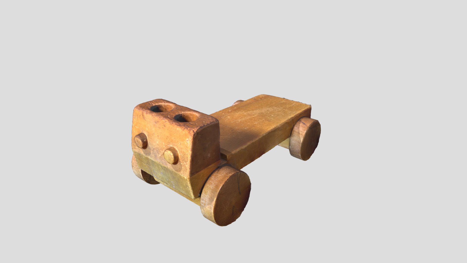 木のおもちゃ　トラック Wooden toy truck